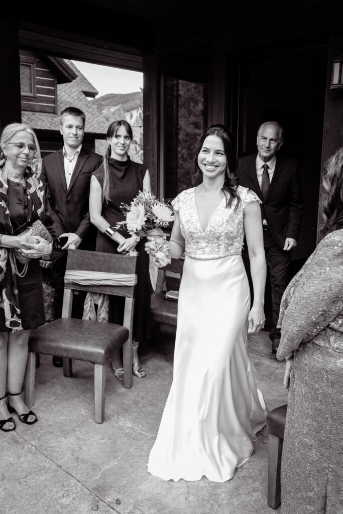 Nicole enters wedding ceremony